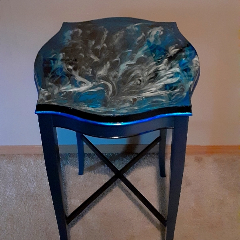 Upcycled Resin Top Table